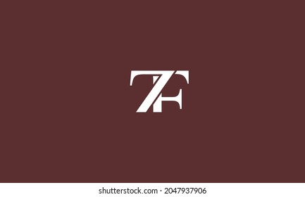 Alphabet letters Initials Monogram logo ZF, FZ, Z and F
