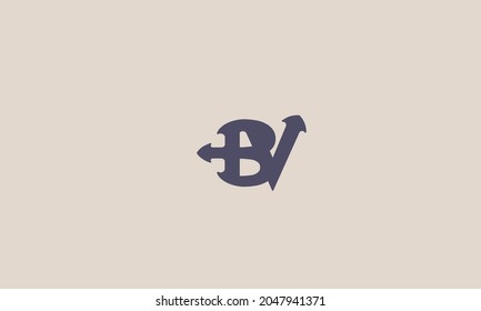 Alphabet letters Initials Monogram logo BV, VB, B and V