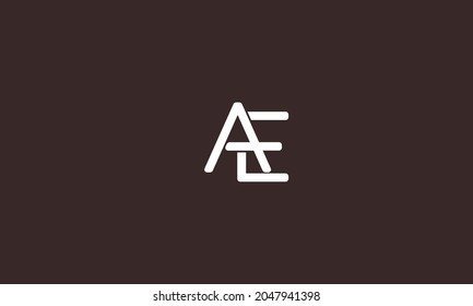 Alphabet letters Initials Monogram logo AE, EA, A and E