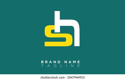 Alphabet letters Initials Monogram logo SH, HS, S and H