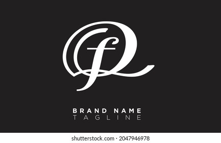Alphabet letters Initials Monogram logo FQ, QF, F and Q