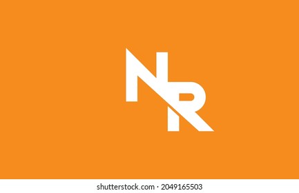 Alphabet letters Initials Monogram logo NR, RN, N and R