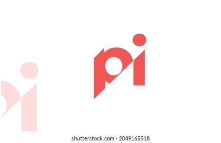 Alphabet letters Initials Monogram logo PI, IP, P and I