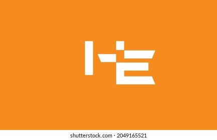 Alphabet letters Initials Monogram logo HE, EH, H and E