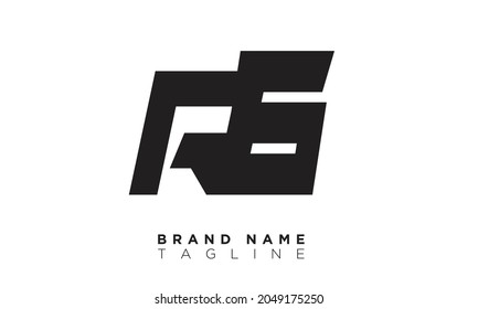 Alphabet letters Initials Monogram logo RS, SR, R and S