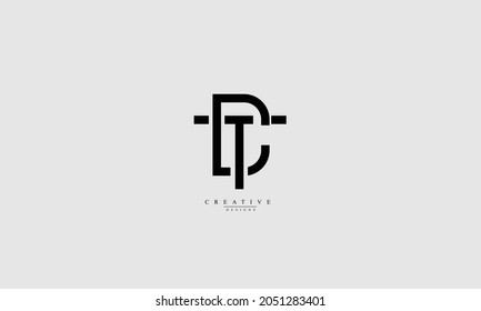 Alphabet letters Initials Monogram logo TC CT T C