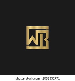 Letras alfabéticas Iniciales Logotipo Monograma BW, WB, W y B