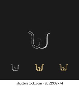 Alphabet letters Initials Monogram logo BW, WB, W and B
