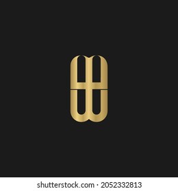 Alphabet letters Initials Monogram logo BW WB