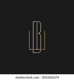 Alphabet letters Initials Monogram logo BW WB