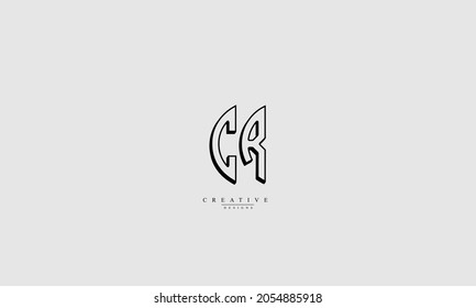 Alphabet letters Initial Monogram Logo CR RC R