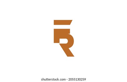 Alphabet letters Initials Monogram logo FR, RF, F and R