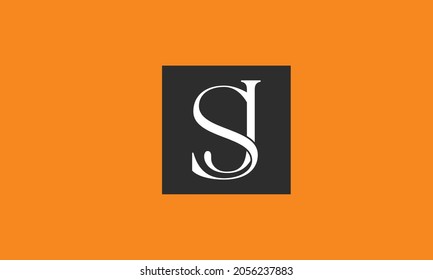 Alphabet letters Initials Monogram logo SJ, JS, S and J