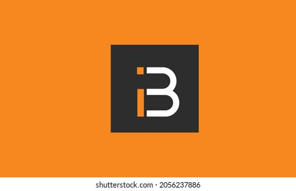 Alphabet letters Initials Monogram logo IB, BI, I and B