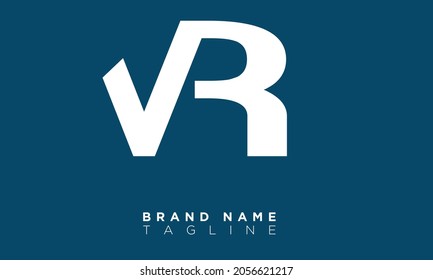Alphabet letters Initials Monogram logo VR, RV, V and R