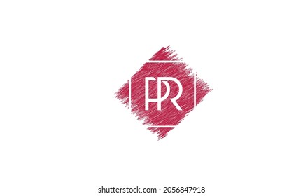 Alphabet letters Initials Monogram logo PR, RP, P and R