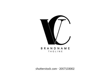 Alphabet letters Initials Monogram logo VC,VC INITIAL, VC letter , C and V