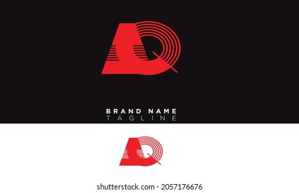 Alphabet letters Initial Monogram Logo AQ, QA, A und Q