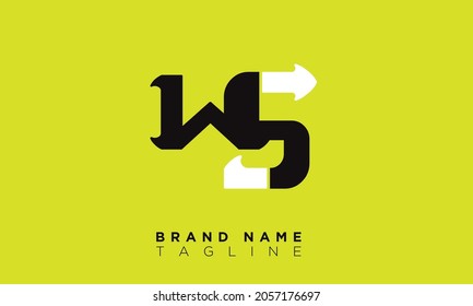 Alphabet letters Initials Monogram logo WS, SW, W and S