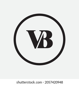 Alphabet Letters Initials Monogram Logo BV, VB, B and V