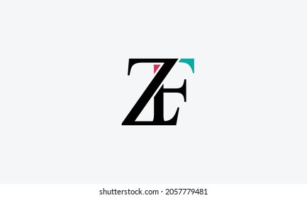 Alphabet letters Initials Monogram logo ZF, FZ, Z and F