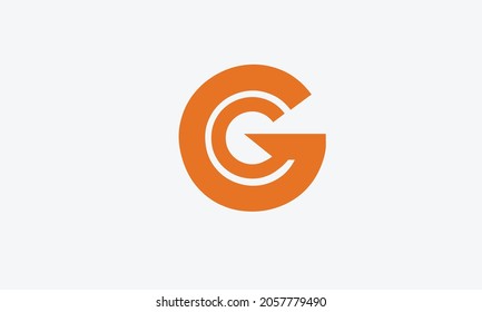 Letras alfabéticas Iniciales Logotipo Monograma CG, GC, C y G