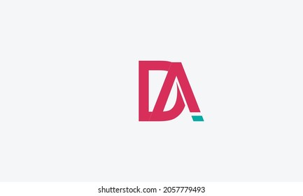 Letras alfabéticas Iniciales logotipo de monograma DA, AD, D y A