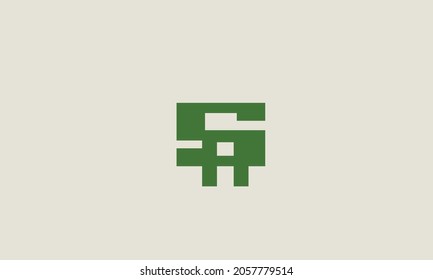 Alphabet letters Initial Monogram Logo SA, AS, S und A