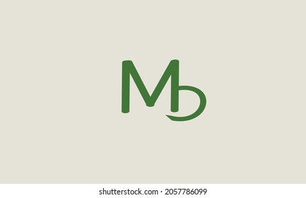 Alphabet letters Initials Monogram logo MB, BM, M and B