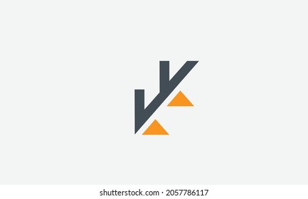 Alphabet letters Initials Monogram logo VK, KV, V and K