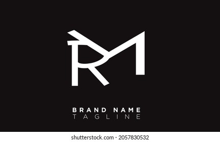 Alphabet letters Initials Monogram logo RM, MR, R and M