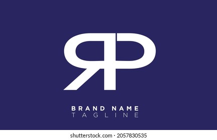 Alphabet letters Initials Monogram logo RP, PR, R and P