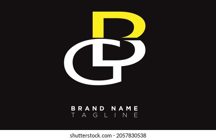 Letras alfabéticas Iniciales logotipo de monograma GB, BG, G y B