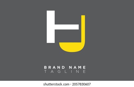 Alphabet letters Initials Monogram logo HJ, JH, H and J