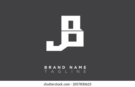 Alphabet letters Initials Monogram logo JB, BJ, J and B