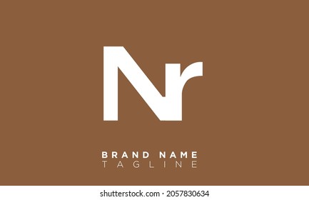 Alphabet letters Initials Monogram logo NR, RN, N and R