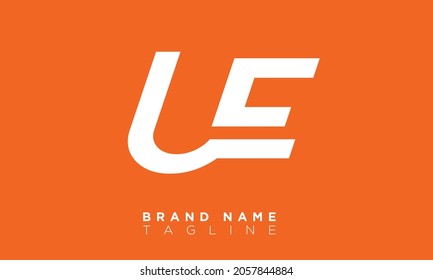 Alphabet letters Initial Monogram Logo UE, EU, U und E