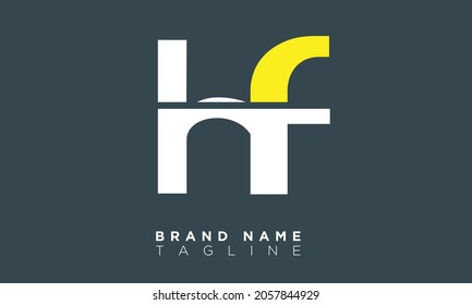 Alphabet letters Initials Monogram logo HF, FH, H and F