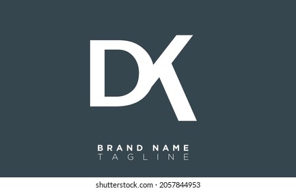 Alphabet letters Initial Monogram Logo DK, KD, D und K