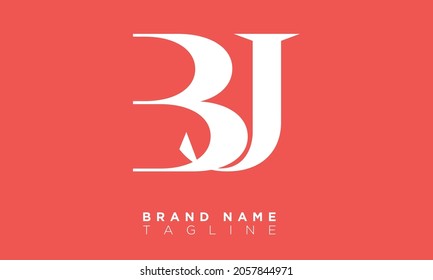 Alphabet letters Initials Monogram logo BJ, JB, B and J