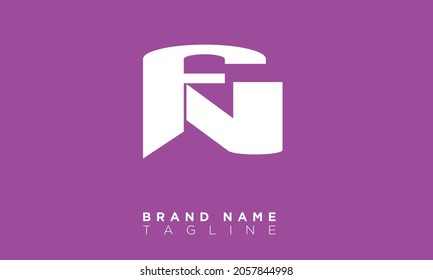 Alphabet letters Initials Monogram logo FN, NF, F and N