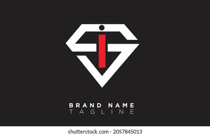 Alphabet letters Initials Monogram logo SI, IS, S and I