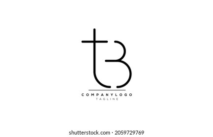 Alphabet letters Initials Monogram logo TB, TB INITIAL, TB letter