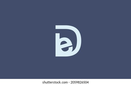 Alphabet letters Initials Monogram logo ED, DE, E and D