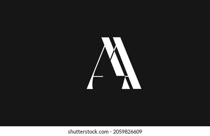 Alphabet letters Initial Monogram Logo AH, HA, A und H