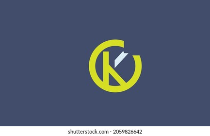 Alphabet letters Initials Monogram logo KO, OK, K and O
