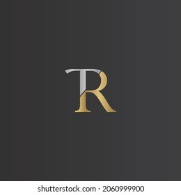 Letras alfabéticas Iniciales Monograma RT TR