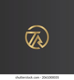 Alphabet letters Initials Monogram logo RT, TR, T and R