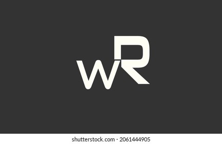 Alphabet letters Initials Monogram logo WR, RW, W and R