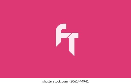 Alphabet letters Initials Monogram logo FT, TF, F and T